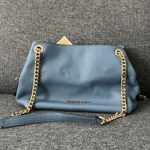 [NWT] Michael Kors Blue Leather Chain Messenger Purse